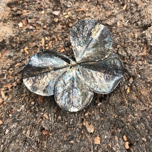 Vintage Jewelry - Flora Danica vintage sterling four leaf clover pin